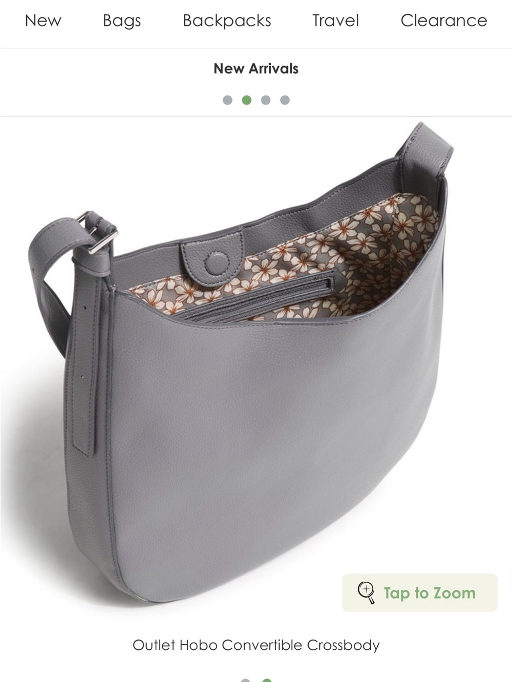 Vera Bradley Outlet Hobo Convertible faux leather